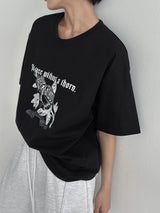 3 TAP ローズシルケット半袖Tシャツ (2color)