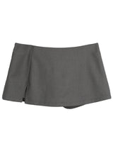 Gray Slimming Mini Pants Skirt