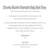 チャンキーバックルスタンダードバッグ gray