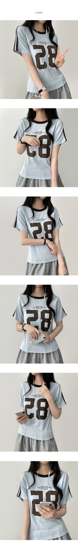 Dub カラーウェイ トラックライン スパンデックス 半袖Tシャツ