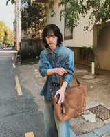 Flood cat brush western denim shirt