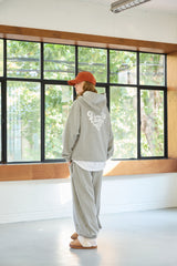 GOODLUCK HEART HOODIE / MELANGE
