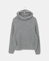 ノニハイネックコントラストフリースニットフーディーTシャツ