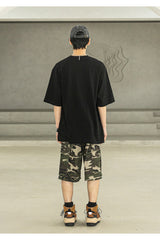 SPIDER REAL OVERSIZED SHORT T-SHIRTS MSFTS001-BK