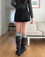 Teti Slit Layered Skirt-Pants