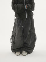 ドロップバックルカーゴデニムパンツ -2C