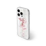 【MADE】romantic pink lace ribbon MagSafe gelhard phonecase