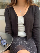 Creamy V-neck cardigan