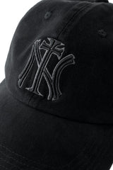 NY CROSS DAMAGE CAP (BLACK)