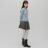 SOFT STRIPED KNIT CARDIGAN (LIGHT BLUE)