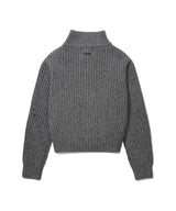 Women’s Knit Zip-Up Cardigan Charcoal