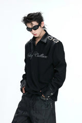 Embroidered Buckle Polo Shirt