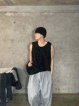 Casual sleeveless shirt (3color)