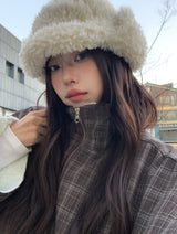 Mison Reversible Wool Fluffy Earflap Hat