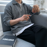 Hendes Daily Ribbed Semi-Zip Up Knit