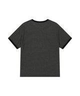 ベーシック ロゴ ストライプ リンガー ティー