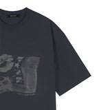 オーバーサイズヒップホップダンススタジオパンクグラフィック半袖Tシャツ_チャコール