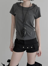 Dumpling Leather Pouch Necklace