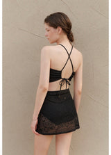 Luna Knit Swimdress Black