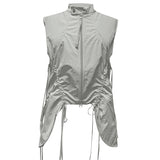 ROUND POCKET VEST . ASH GRAY