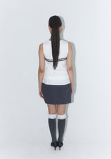 Lace Button Sleeveless