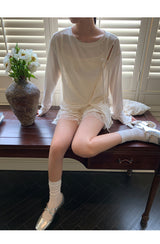 Lily frill shirring lace skirt