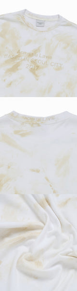 25FW DIRTY WASHED SHORT SLEEVE T-SHIRT WHITE