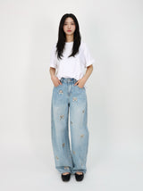 PUPPY EMBROIDERED CURVED DENIM code 26225