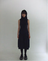 HIGH-NECK DRESS NAVY