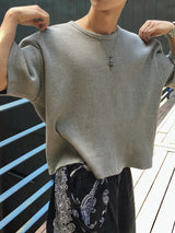  Avin Crop Waffle Short Sleeve T-Shirt 4C