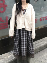 da flower knit cardigan