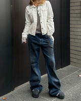 Tan blue denim PT