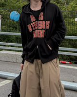 Ignel Lettering Crop Hoodie Zip-Up