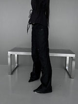 line rivet unique denim