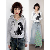 Black long-eared hat villain cardigan sweatshirt