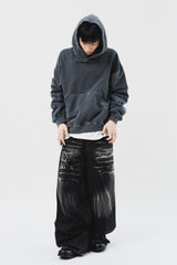 Det Washed Cropped Hoodie (4color)