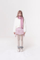 Mini ribbon muffler_pink