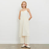 STRAP SLEEVELESS LAYERED BUSTIER ONE PIECE CREAM