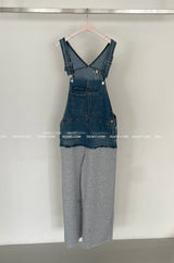 Patch Colored Denim Overall Overalls