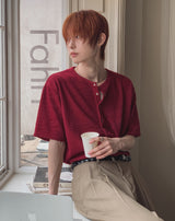 Snapd Round Short Sleeve Cardigan