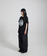リブCD Tシャツ-ブラック
