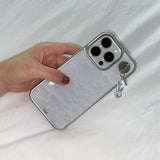 [MADE] ヴィンテージレースフォンケース (epoxy silver bumper)