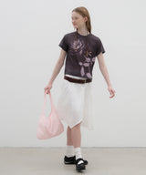 Rose Printed T-shirt - Charcoal