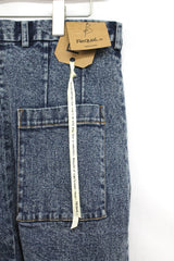 Washed Denim Wide Pants
