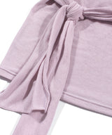 WRAP TIE BOATNECK TOP_Lavender