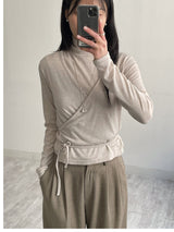 [wool30%/FW] ツイルウールハイウエストスラックス