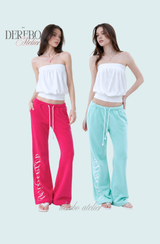 Lounge Lettering Mint Long Pants (PANTS)