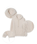 [UNISEX]Snowa cable Fleece Long Sleeve Hoodie 