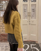 Cable Wool Knit Cardigan