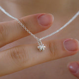 fluffy flower necklace